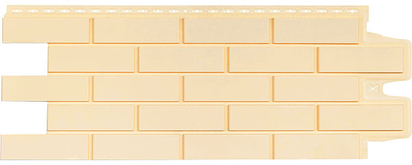Фасадные полипропиленовые панели Гранд Лайн - коллекция Клинкерный кирпич, цвет Бежевый