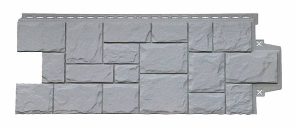 Фасадные полипропиленовые панели Гранд Лайн - коллекция Крупный камень, цвет Известняк