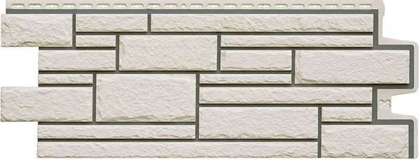 Фасадные полипропиленовые панели Гранд Лайн - коллекция Камелот, цвет Пломбирный