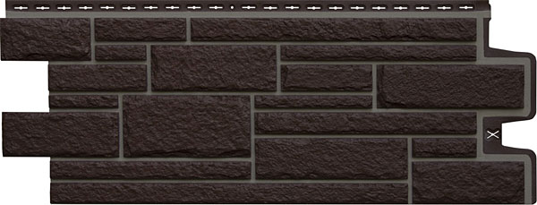 Фасадные полипропиленовые панели Гранд Лайн - коллекция Камелот, цвет Шоколадный