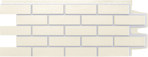 Фасадные полипропиленовые панели Гранд Лайн - коллекция Клинкерный кирпич, цвет Пломбирный