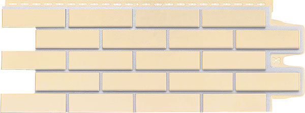 Фасадные полипропиленовые панели Гранд Лайн - коллекция Клинкерный кирпич, цвет Шампань