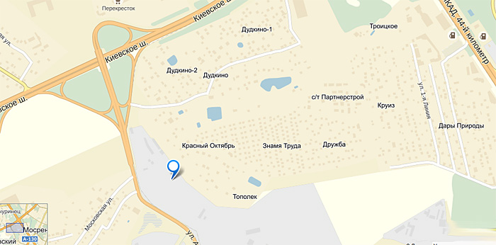 Схема проезда к офису компании Строймет в Москве (рынок Строймастер) - купить сайдинг и кровлю на Киевском шоссе