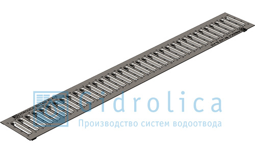 Решётка водоприёмная Gidrolica®Standart РВ-10.13,6.100 штампованная стальная оцинкованная