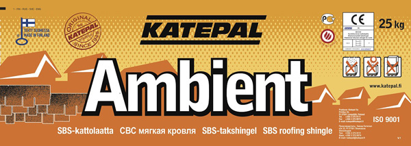 Упаковка гибкой черепицы Катепал Амбиент (Katepal Ambient)