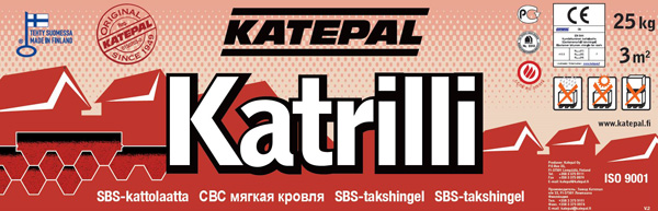 Упаковка гибкой черепицы Катепал Катрилли (Katepal Katrilli)