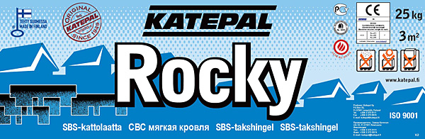 Упаковка гибкой черепицы Катепал Роки (Katepal Rocky)