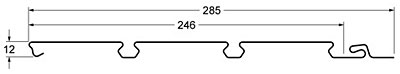 Размеры панели софита Grand Line (Гранд Лайн)